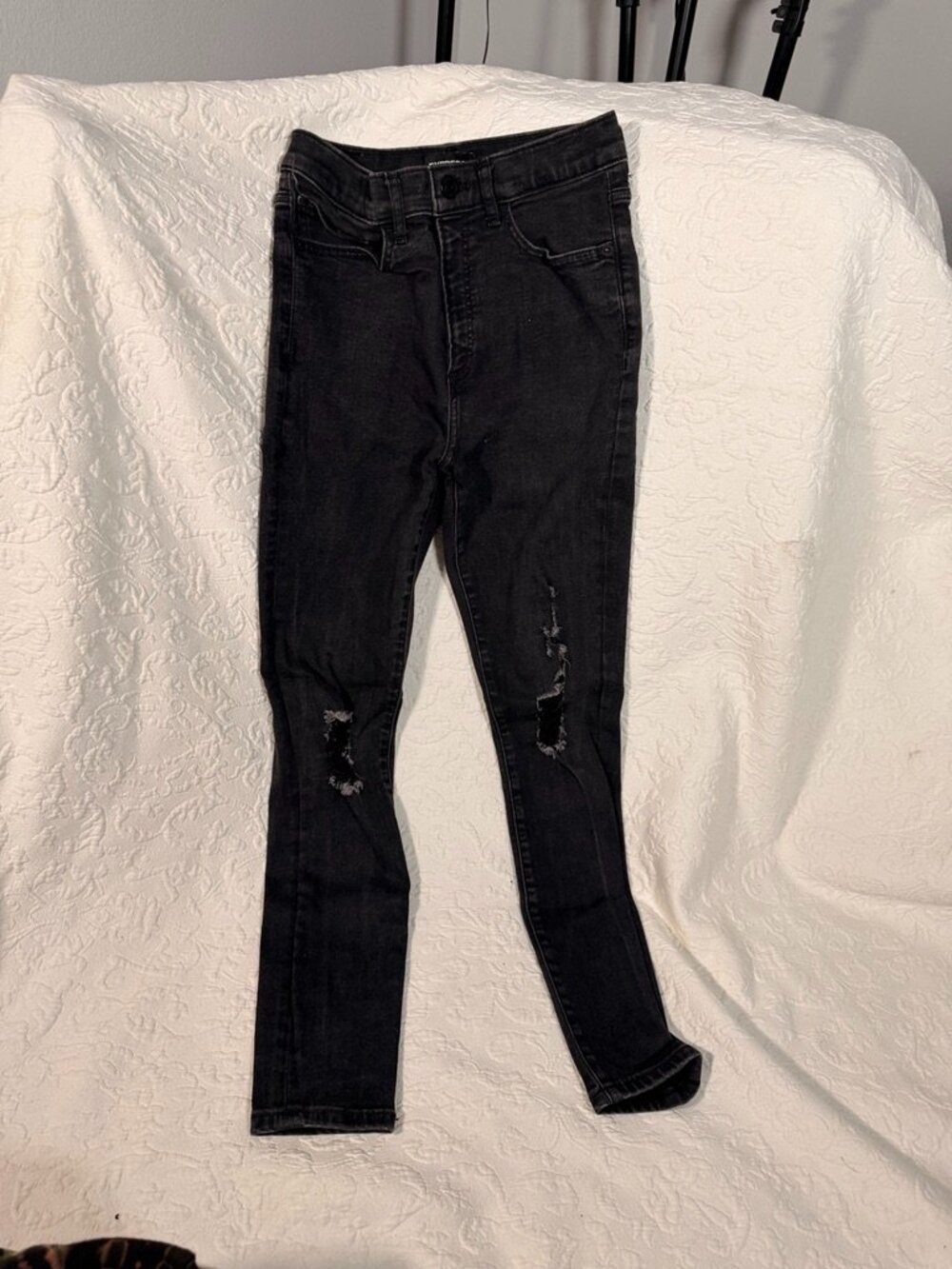 Express Black Ripped Jeans - Picture 2 of 7
